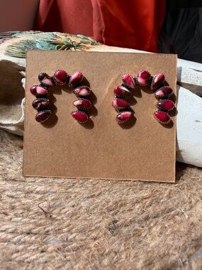 Rose Dahlia Teardrop Cluster Ear Statement - Women Jewelry